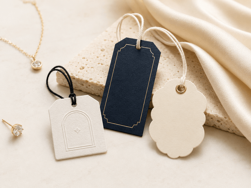 Jewelry hang tags produced by JPXGLOBAL